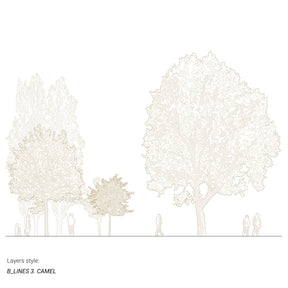 Detailed CAD tree blocks — diverse trees for architectural drawings, DWG for AutoCAD