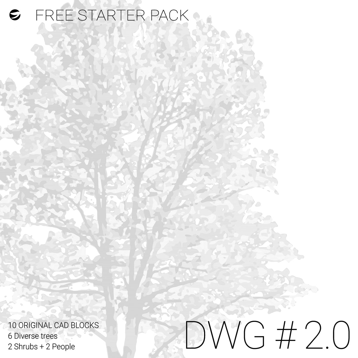 Free CAD tree blocks — 10 DWG blocks for architecture and landscape design, free download for AutoCAD